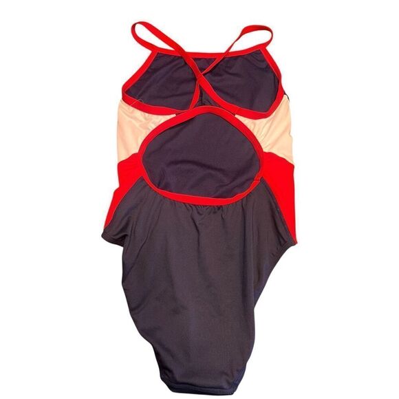 TYR woman’s XL (38) Durafast Elite Women's Diamondfit Swimsuit USA red white - Picture 3 of 5